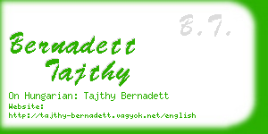 bernadett tajthy business card
